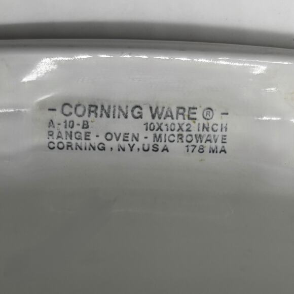Vintage 1970's CorningWare Cornflower Blue Casserole Dish Lid A-10-B 10x10x2 EUC - Picture 5 of 8